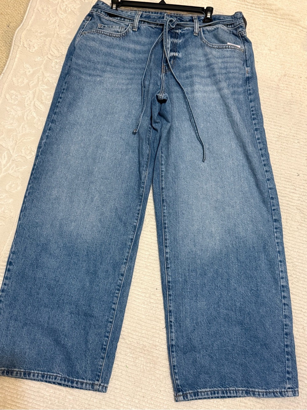 Wild Fable Blue Wide Straight jeans /belted 12 NWT - Picture 3 of 8